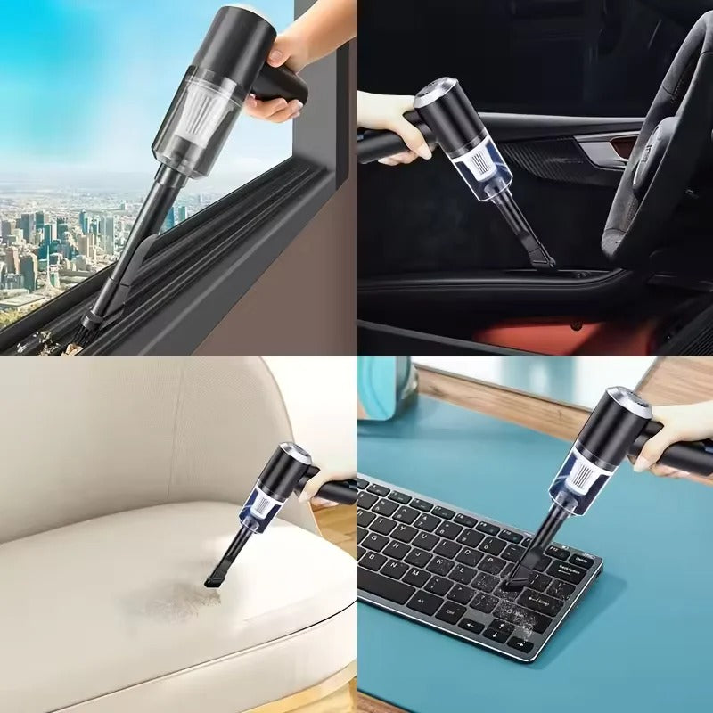 Aspirador de Pó Portátil Sem Fio para Carro com Forte Sucção, Máquina de Limpeza Doméstica e Soprador de Poeira