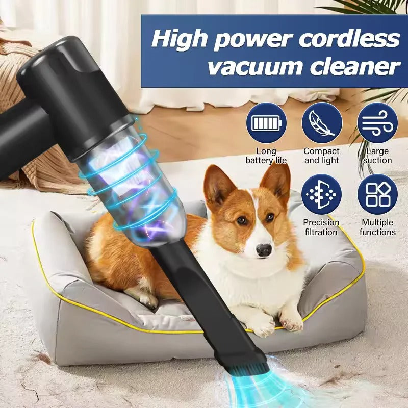 Aspirador de Pó Portátil Sem Fio para Carro com Forte Sucção, Máquina de Limpeza Doméstica e Soprador de Poeira